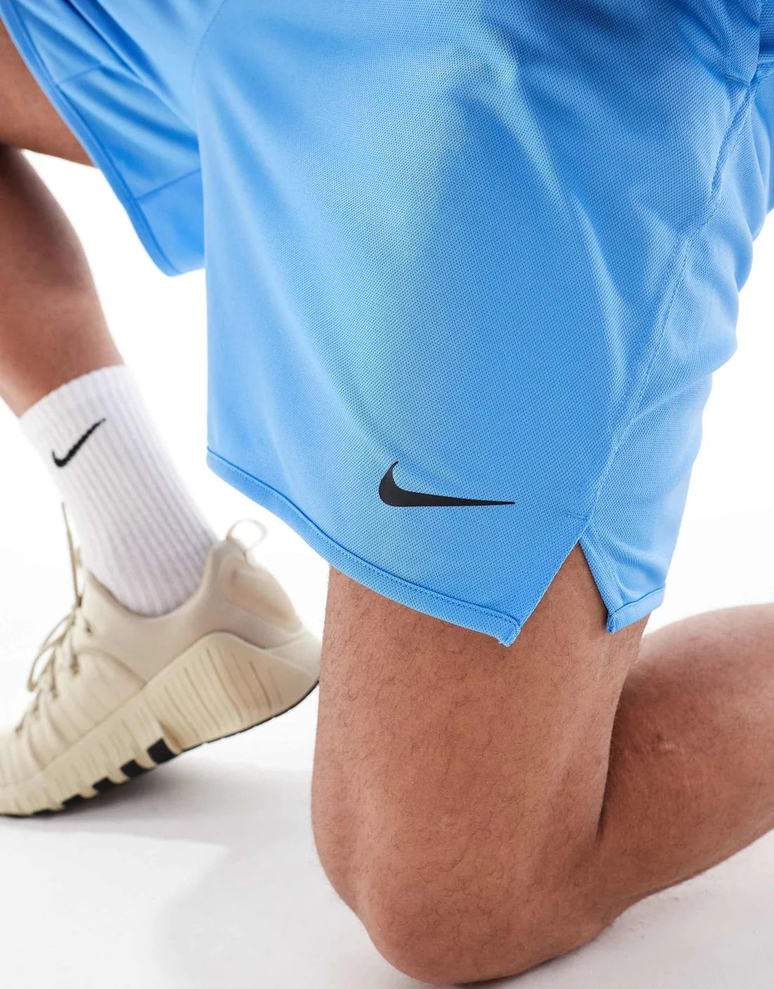 Nike Training Totality Dri-FIT knit 7inch shorts in blue