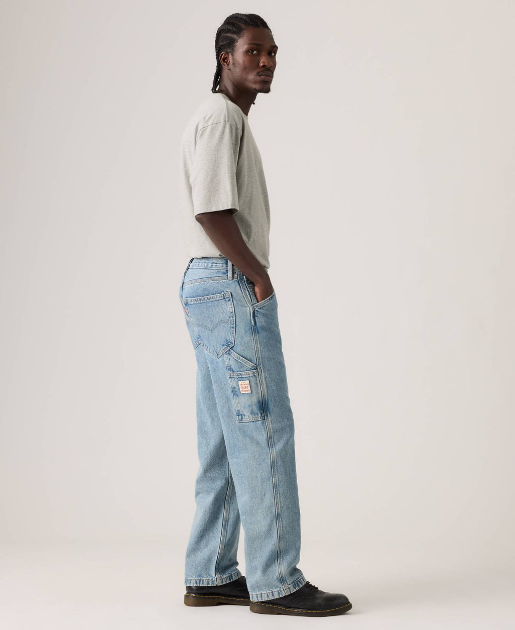 Levi's Workwear 568 stay loose carpenter jeans in light blue